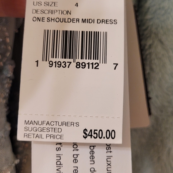 Aiden Mattox Size 4 sage green Beaded Midi Dress - Picture 4 of 5